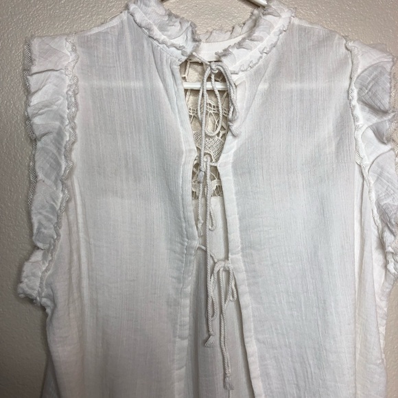 Free people white sleeves too with open tie back - Picture 4 of 7